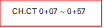 CH.CT 0+07 ~ 0+57